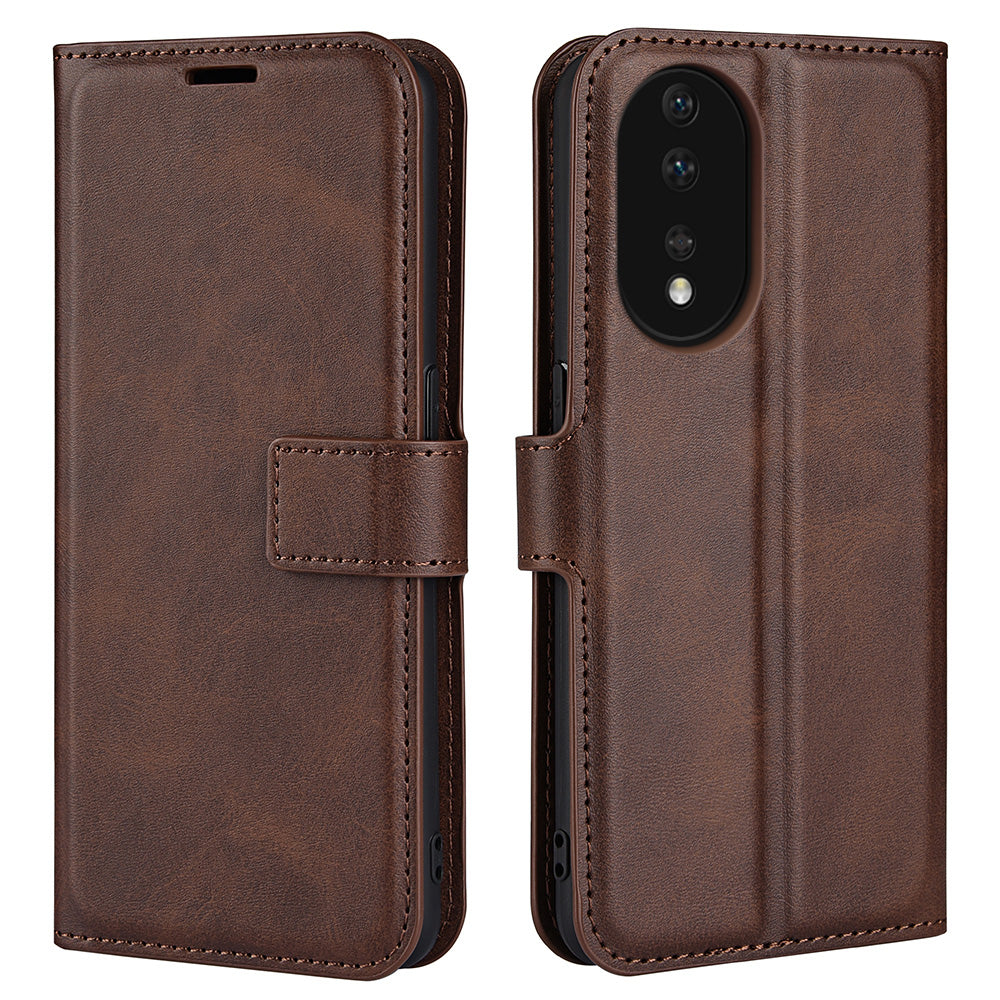 For Honor 80 5G Calf Texture PU Leather Stand Wallet Case Square Magnetic Clasp Phone Cover For Honor 80 5G Calf Texture PU Leather Stand Wallet Case Square Magnetic Clasp Phone Cover